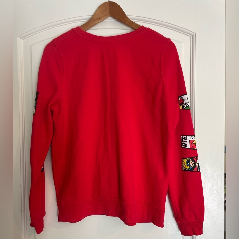 Rare Marvel Red Logo Crewneck Sweatshirt Unisex Size Medium - Picture 4 of 8